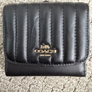 Coach Black Quilted Leather Accessory